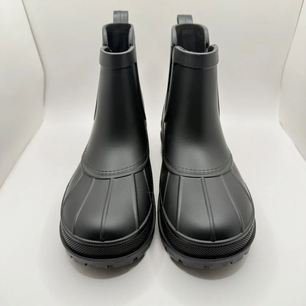 Sperry Boys Black Rain Boots Waterproof Duck Ankle Boot STK29447 Size 4M